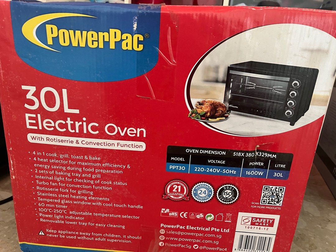 Rotisserie Electric Oven with convection function, TV & Home Appliances