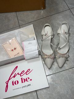 PrettyFit white heels