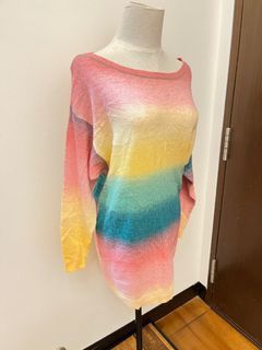 Rainbow Long Sleeve Knit Top