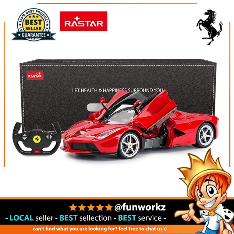 Rastar RC Car | 1/14 Scale Ferrari LaFerrari Radio Remote Control R/C Toy  Car Model Vehicle for Boys Kids, Red