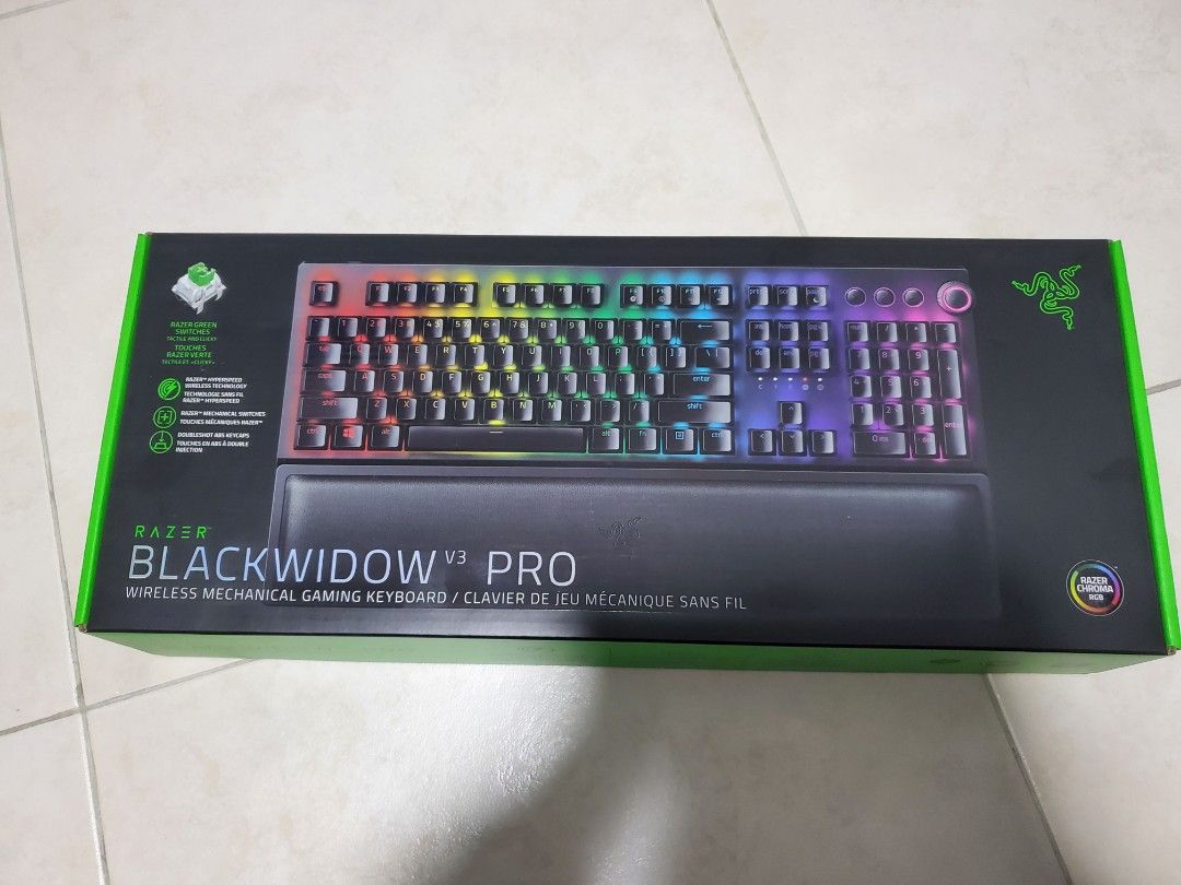 Open for nego) Razer Blackwidow V3 Pro Green Switch, Computers & Tech,  Parts & Accessories, Computer Keyboard on Carousell