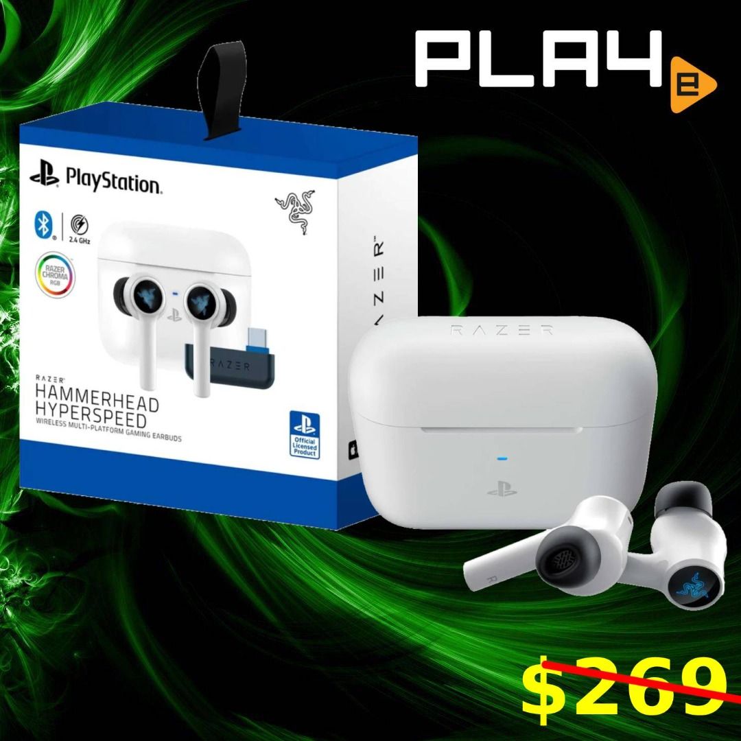 Razer PS5 Hammerhead HyperSpeed Wireless Earbuds (1321115) Brand New