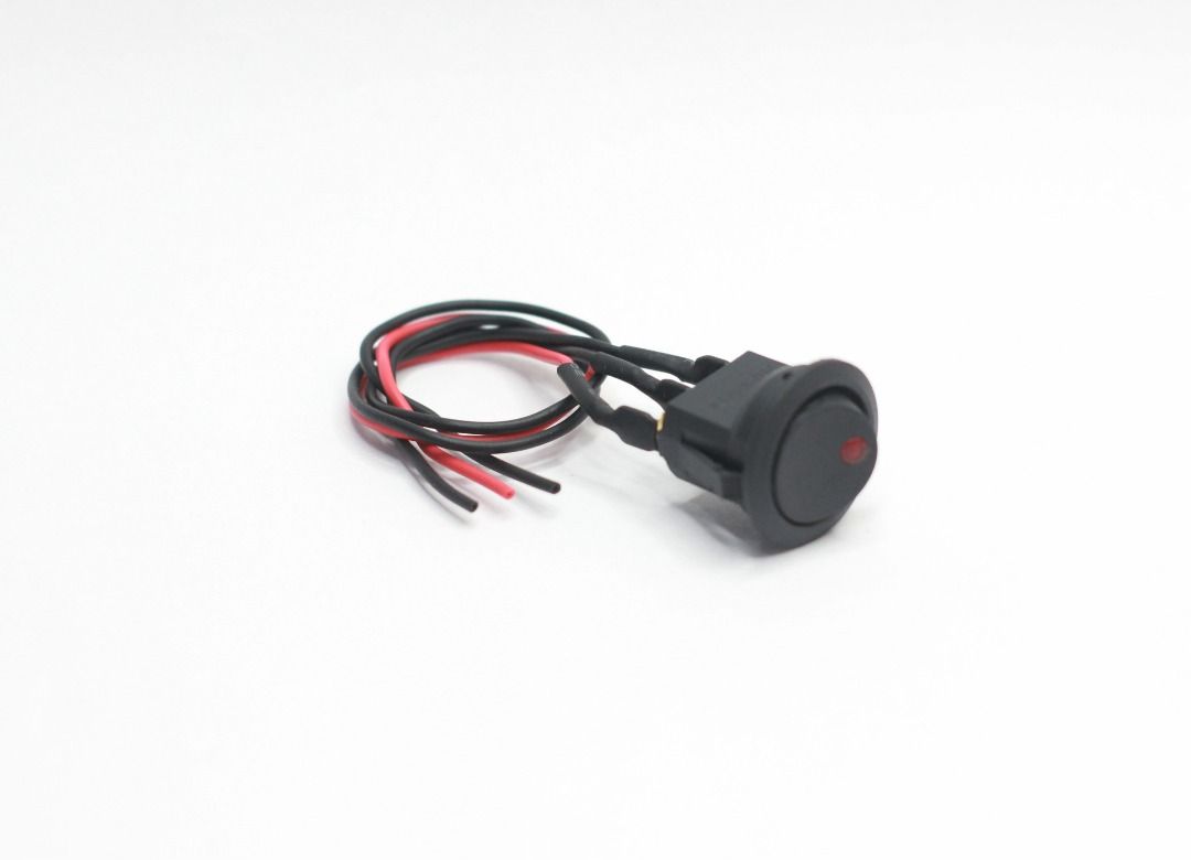 ROCKER SWITCH ROUND 20mm 3-PIN KCD1 20A 12V DC, WATERPROOF with PRE ...