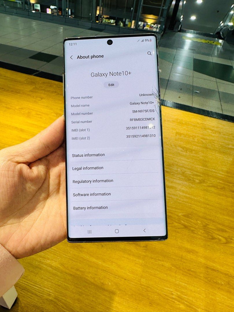 Samsung Note 10 Plus (Screen Crack), Mobile Phones & Gadgets, Mobile