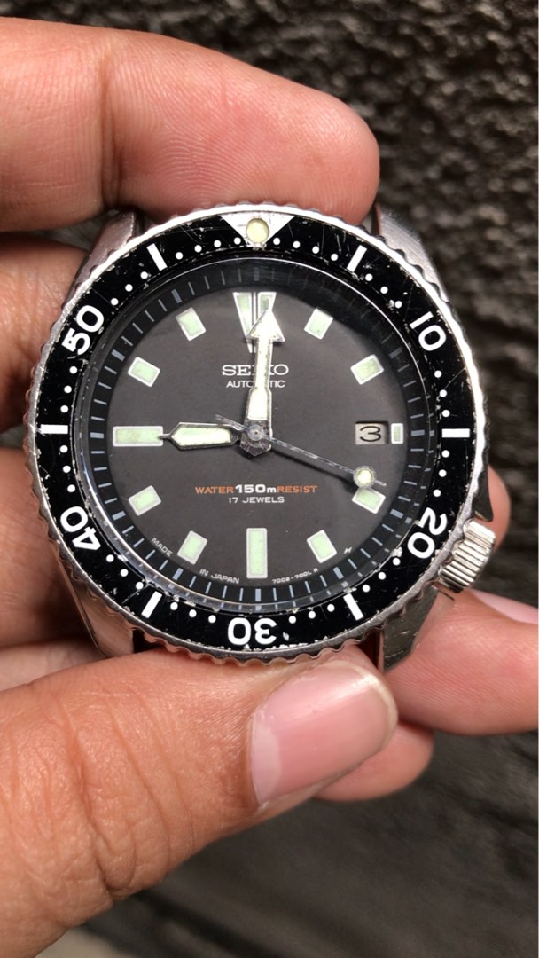 Seiko 7002 Japan Black, Men's Fashion, Watches & Accessories, Watches on  Carousell