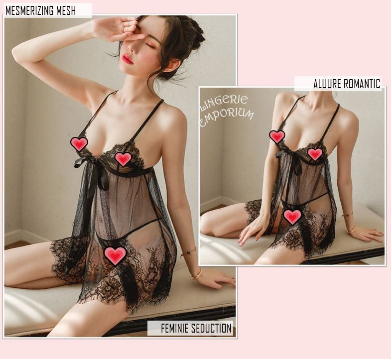 🌸SG FREE SHIPPING🌸 Woman Sexy Plunge Lingerie SM Open See