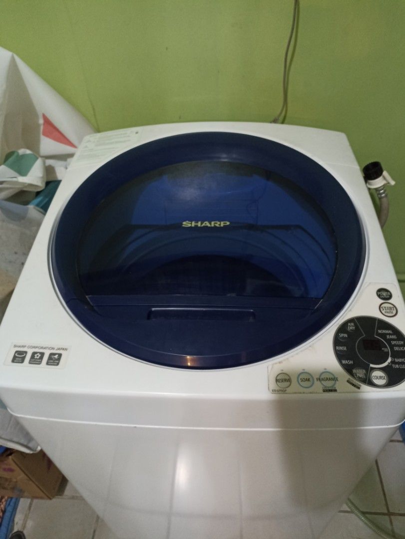 Sharp Automatic Washing Machine ES-U75GP-BL, TV & Home Appliances ...
