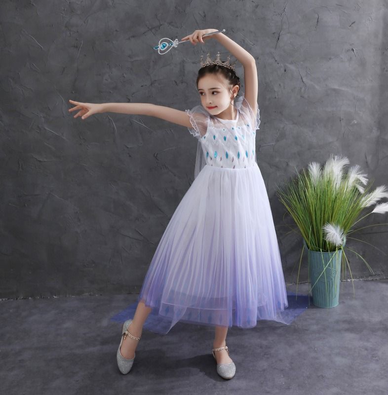 Size130 Girls Fancy Dress Frozen Dress Elsa Party Clothing