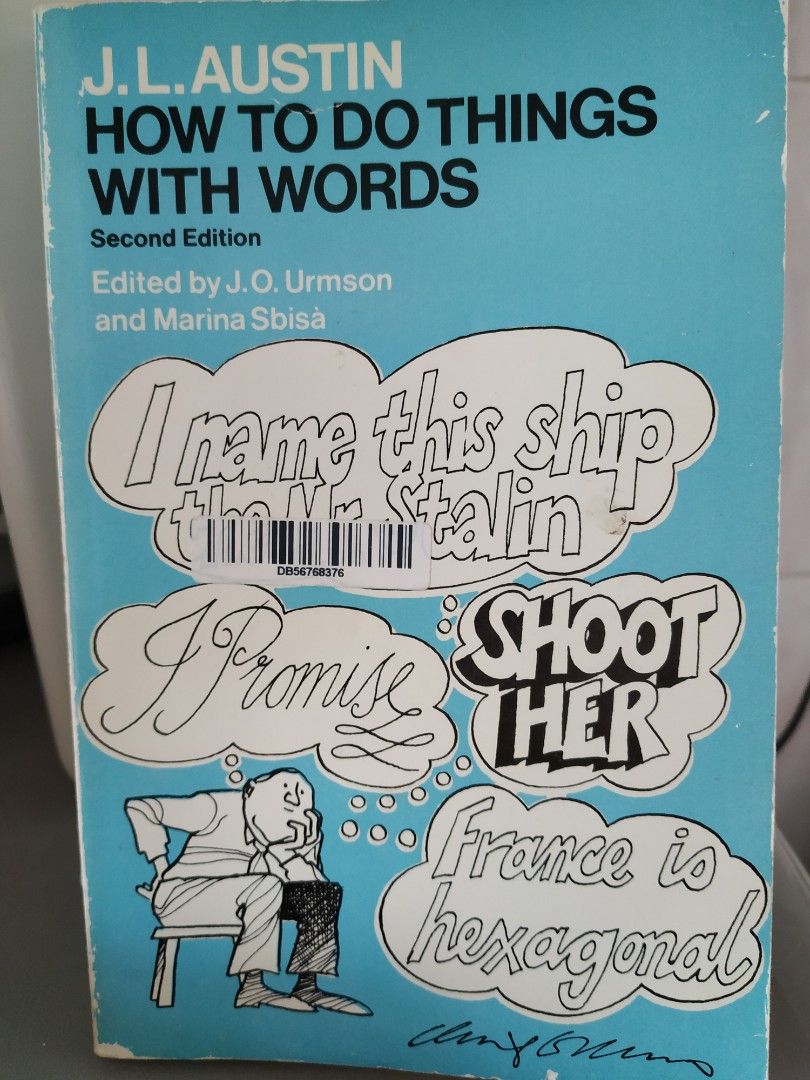 。Speech act 。J.L. Austin 。how to do things with words 。 Oxford University Press 。, 興趣及遊戲, 書本