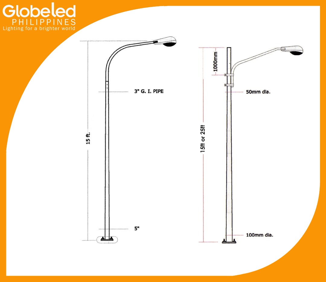Railway Model LED Street Light Lamp Post 14cm OO HO Scale