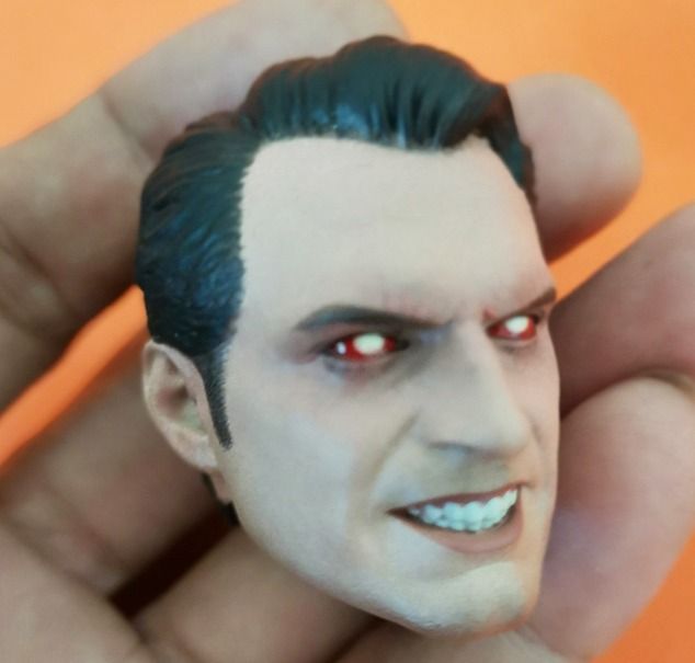 Superman Anger Face Head Sculpt Laser Effect LED LightUp Eyes Toy