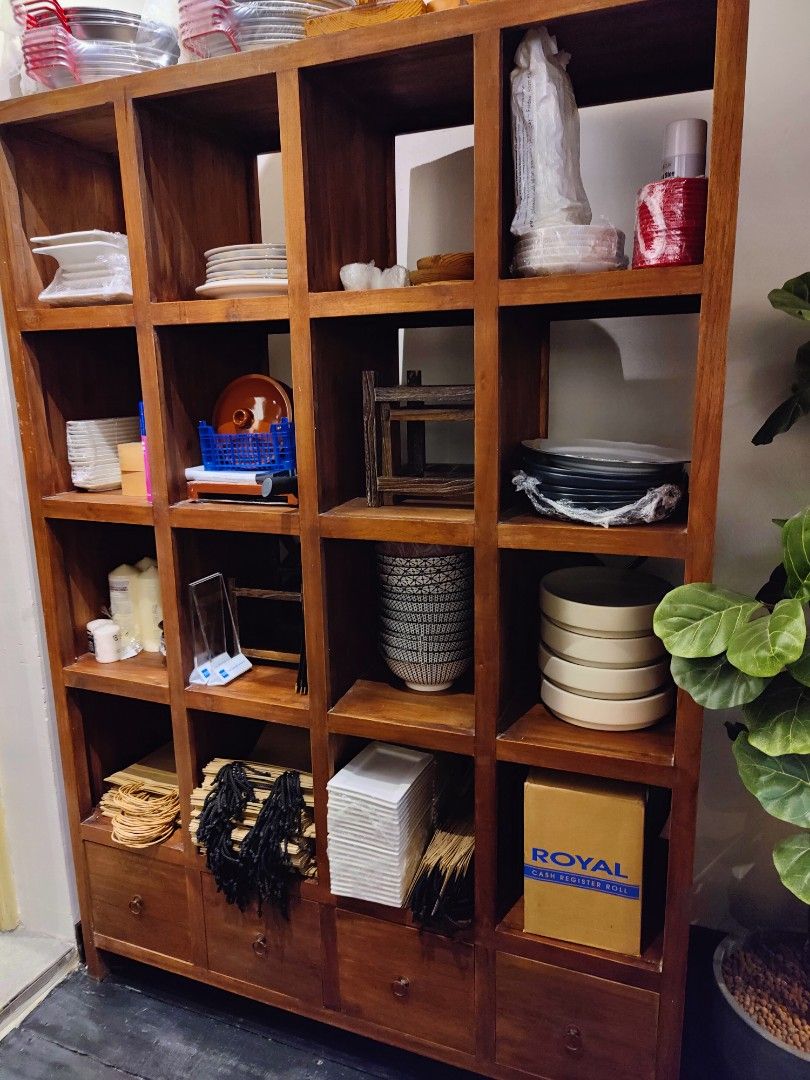 Teakwood Shelf, divider, Furniture & Home Living, Furniture, Shelves