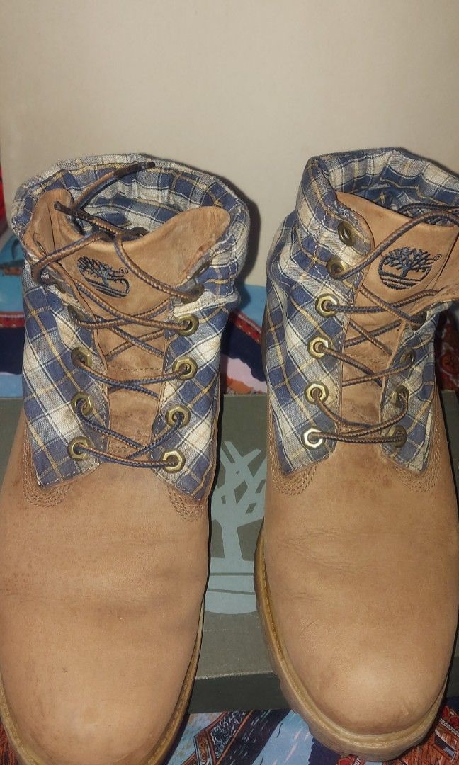 Timberland flannel roll top on sale boots