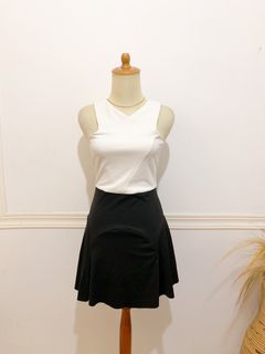 TOPSHOP minidress zipper black white dress sexy ld 76-82