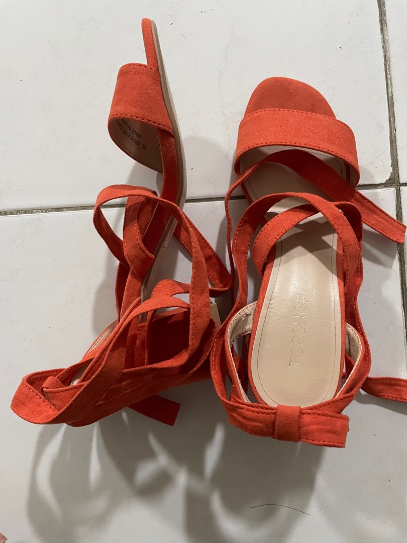 Topshop orange new arrivals sandals
