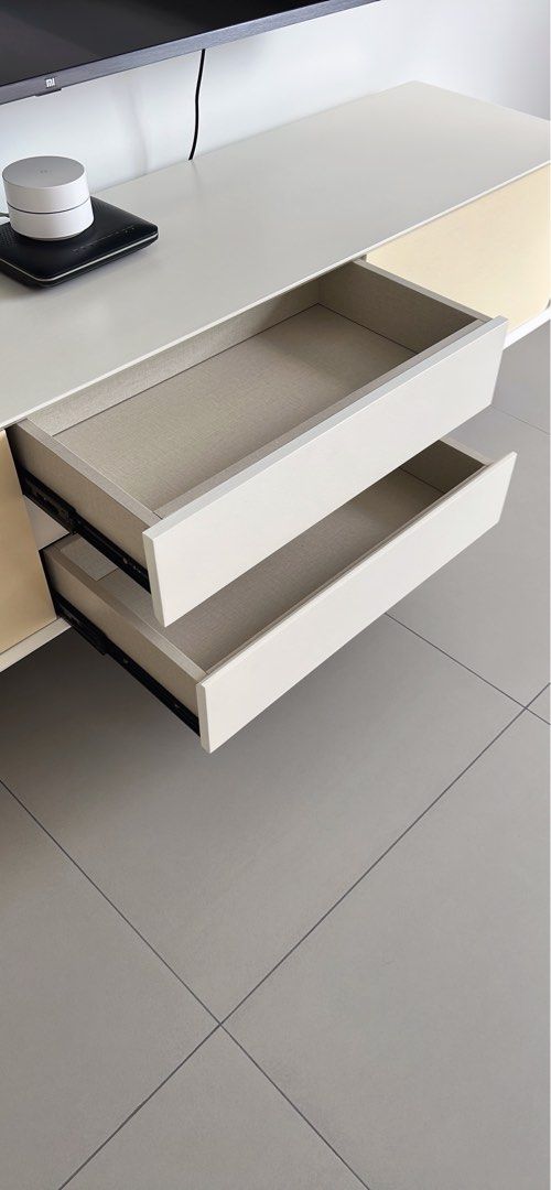 TV Console (Category: TV Consoles) located in Singapore. Submitted by iownmyself (Listing ID 1218247243, Image 3). Description: As good as new. Selling off to due to house makeover. Self collection at west coast area. Height - 50cm Depth - 40cm Length - 180cm.