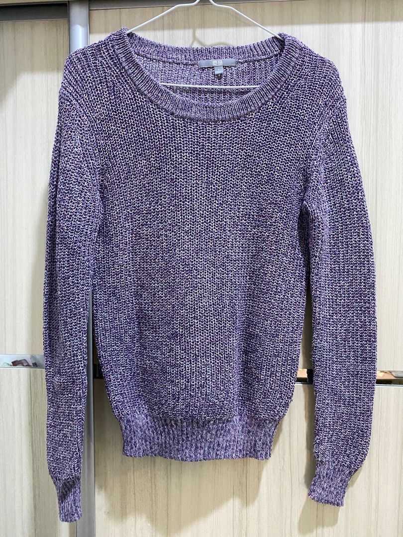 Uniqlo purple sweatshirt/knitwear, Women's Fashion, Tops ...