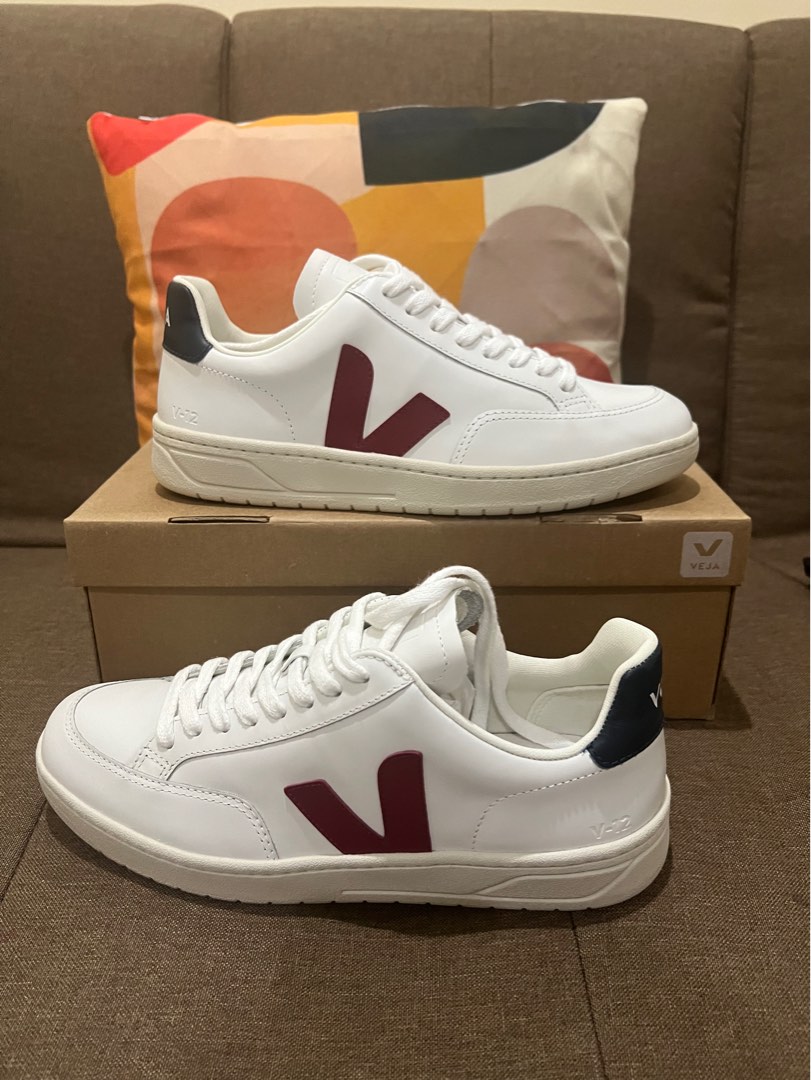 Veja v12 white new arrivals marsala