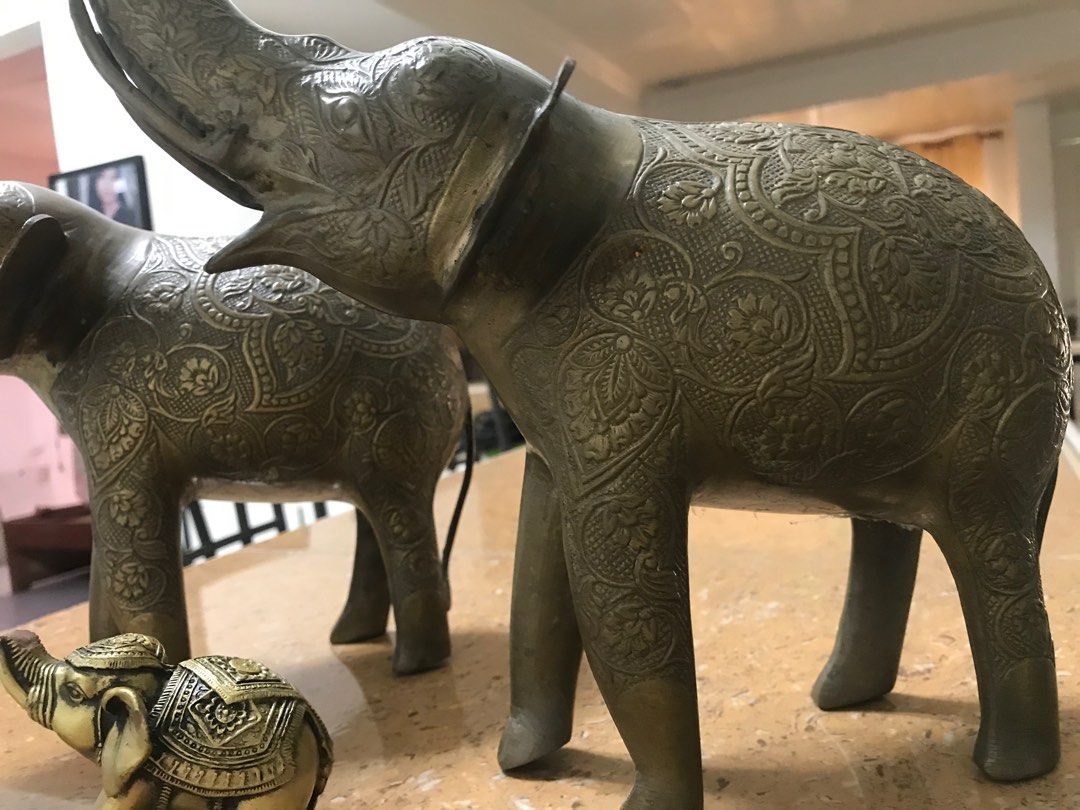 Vintage brass elephants, Hobbies & Toys, Memorabilia & Collectibles
