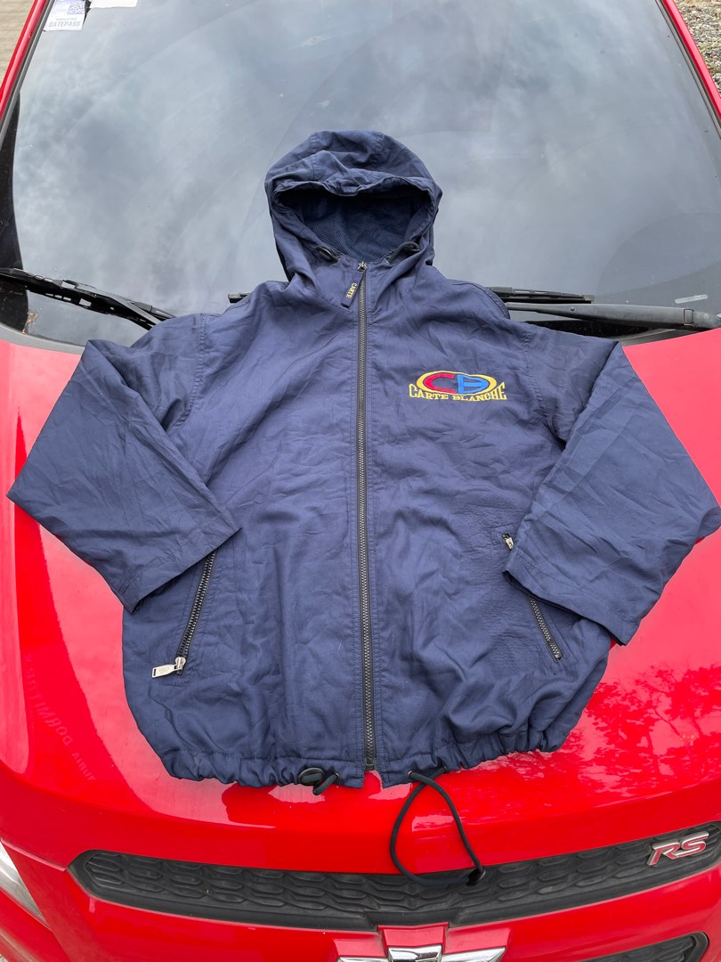 Vintage Carte Blanche Hooded Windbreaker jacket on Carousell