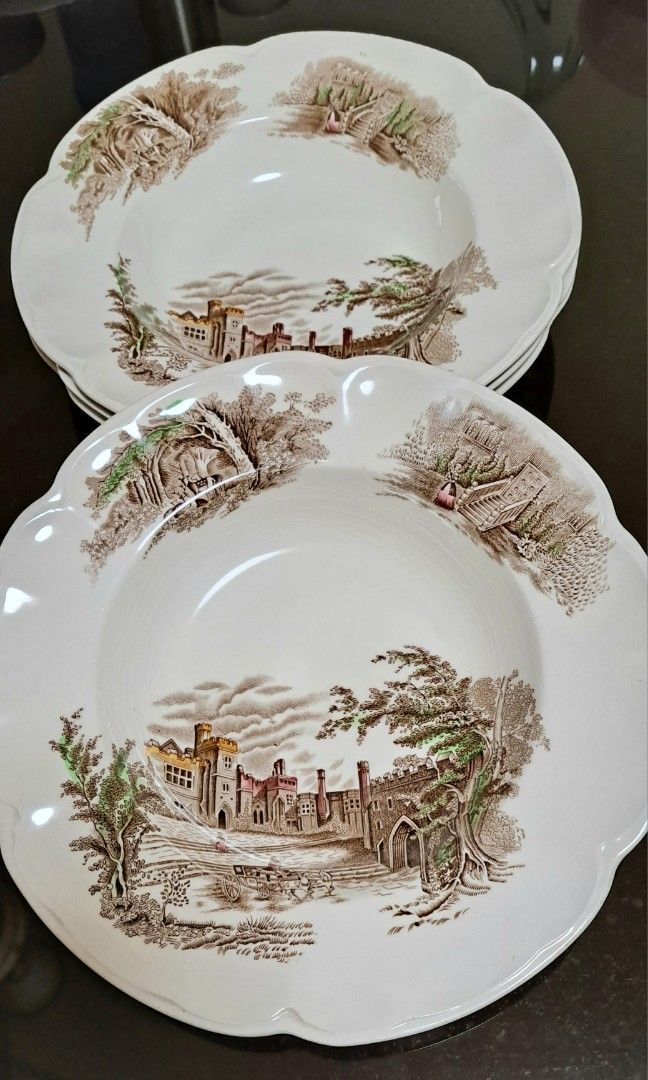 Vintage English Soup Plate, Furniture & Home Living, Kitchenware