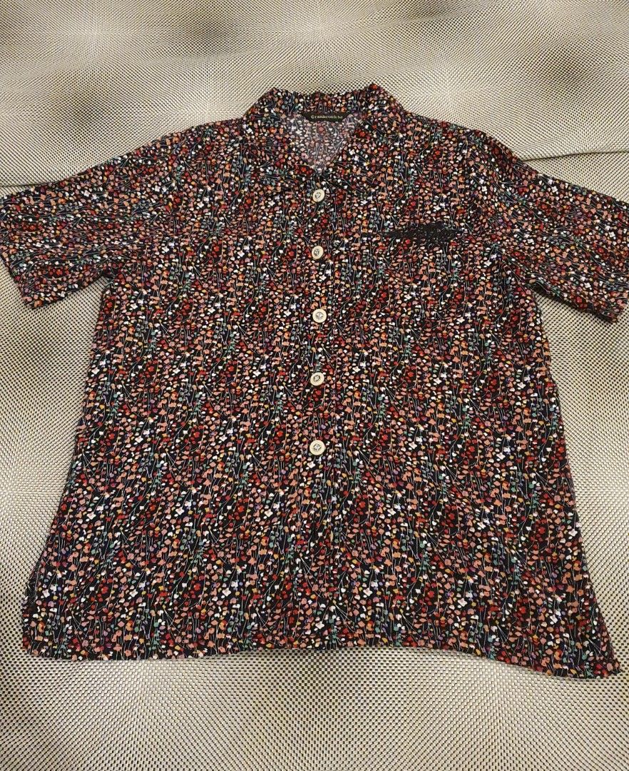 Women's Vintage Floral Print Casual Denim Shirt main image 0