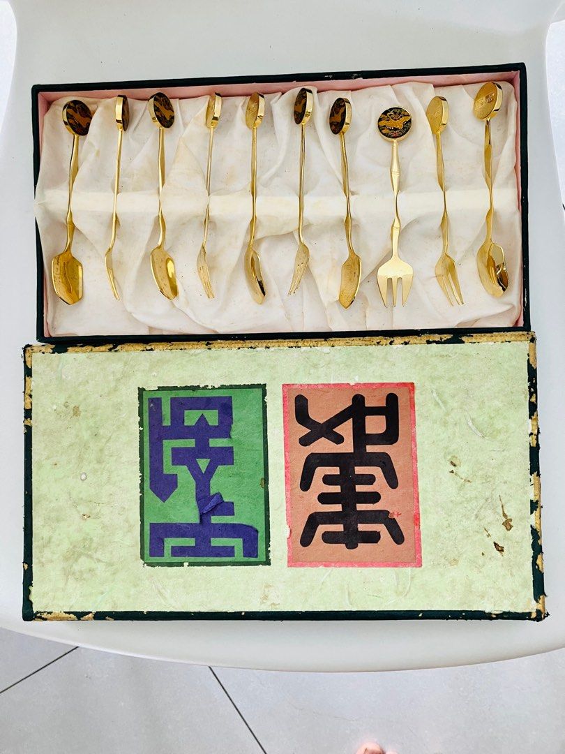 Vintage Japanese Dessert Forks and Spoon, Furniture & Home Living