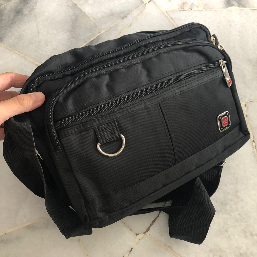 VINTAGE Men CrossBody Sling Bag / Beg Tali Bahu Ringan Murah (Black