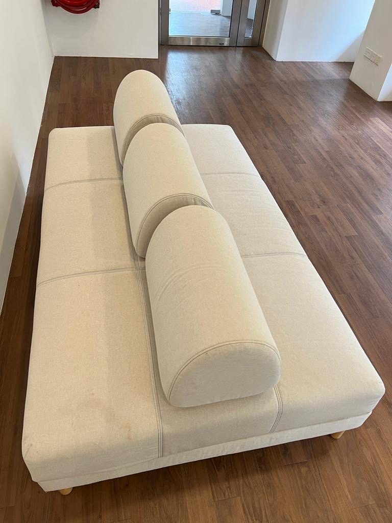 White Couch IKEA, Furniture & Home Living, Furniture, Sofas on Carousell