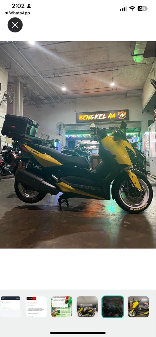 Xmax Color Repainted XMAX ORIGINAL RIMS REPAINT WHITE READY TO SWAP, Motorcycles, Motorcycle ...