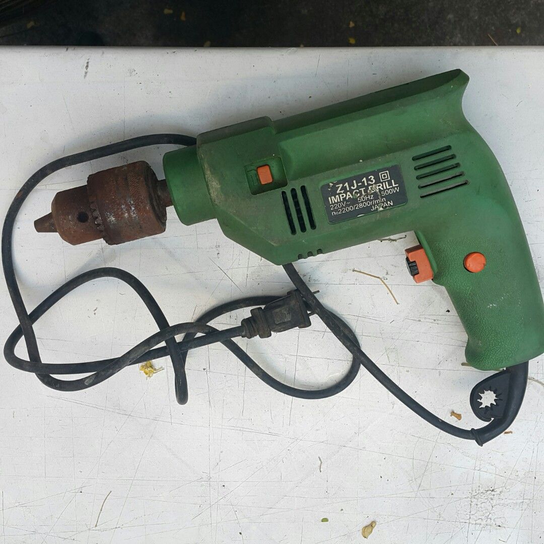 Yamato Impact Drill used (Category: Construction Tools & Equipment) located in Paranaque City. Submitted by vintagepopsicle (Listing ID 1218349636, Image 1). Description: Yamato Japan Impact Drill. Used but still spins. Sold As is only. 220V. Gcash and Lalamove..