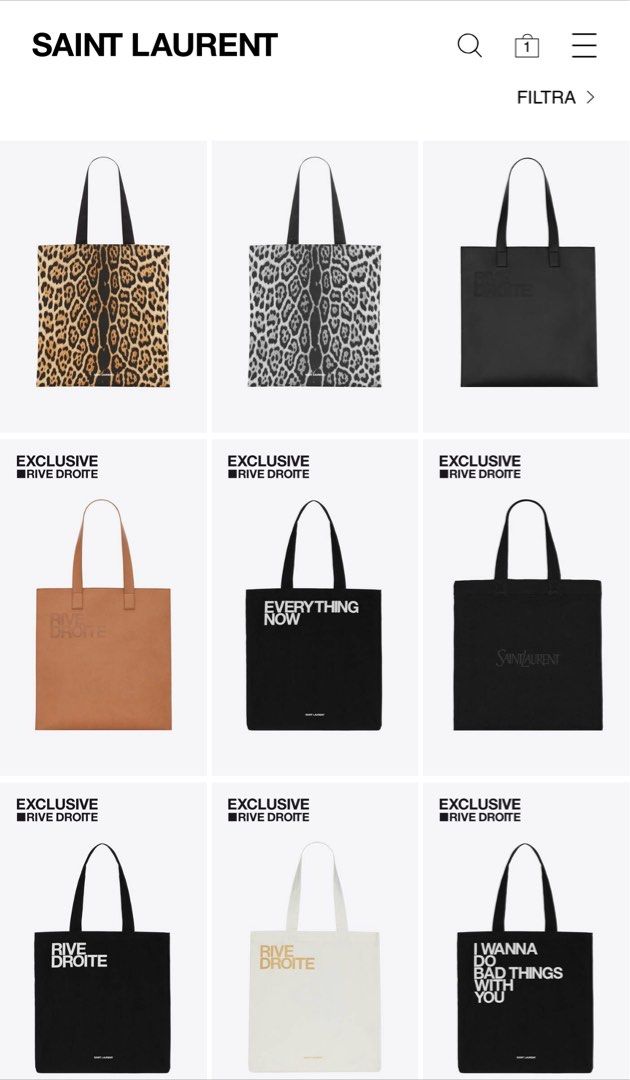 everything now totebag, Saint Laurent