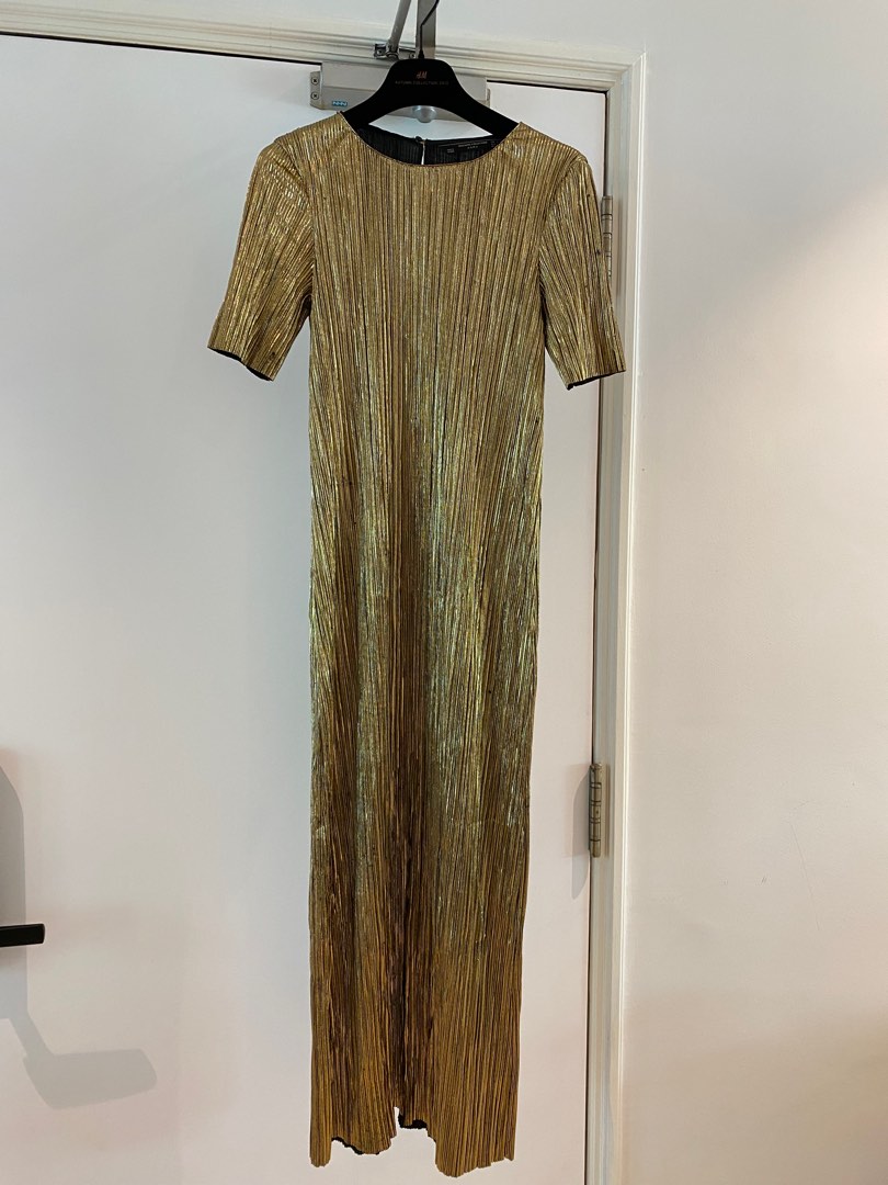 Zara gold dress, Women's Fashion, Dresses & Sets, Dresses on Carousell