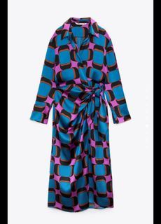Zara Printed Wrap Dress