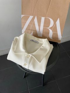 Zara White Polo Shirt