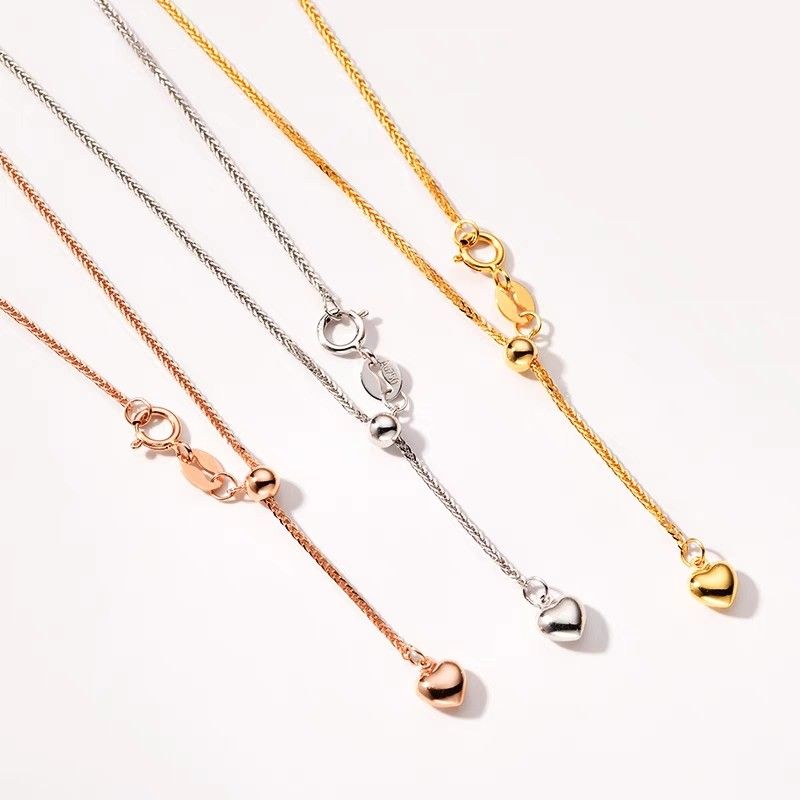 White gold cheap adjustable necklace