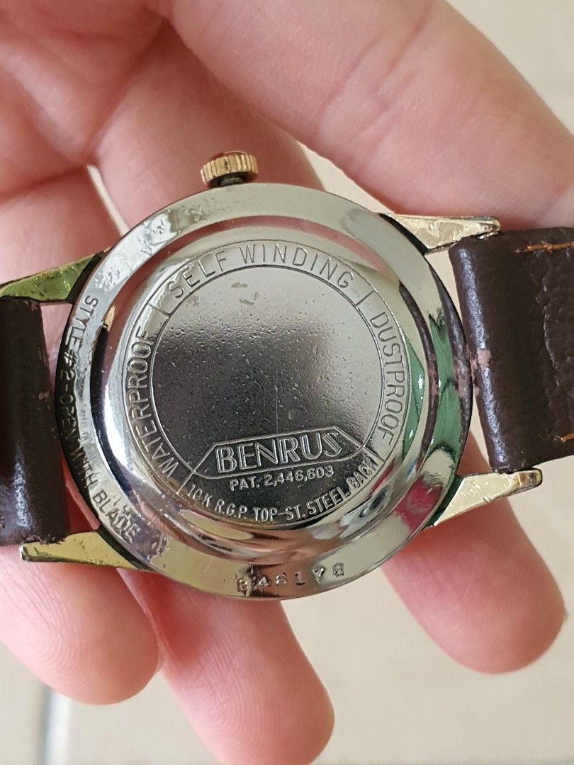 1960s Benrus 3 Star Self winding vintage watch ultra rare bumpermatic