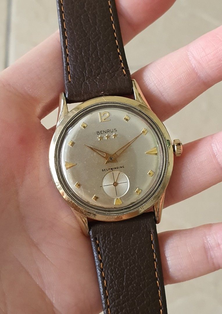 1960s Benrus 3 Star Self winding vintage watch ultra rare bumper