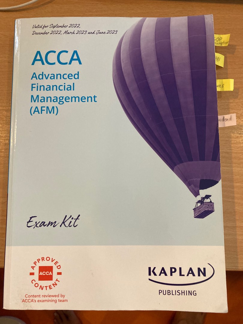 2022 2023 ACCA Advanced Financial Management (AFM) Exam Kit Hobbies