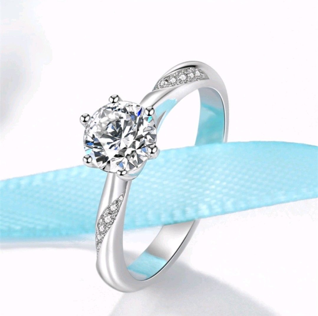 White gold ring store 24k