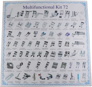 62pcs Domestic Sewing Machine Presser Feet Set for Brother, Babylock, Singer, Janome, Elna, Toyota, New Home, Simplicity, Necchi, Kenmore, and White Low Shank Sewing Machines item not available 10x (Coast tucker with 5 food, A9, invinsible zipper presser
