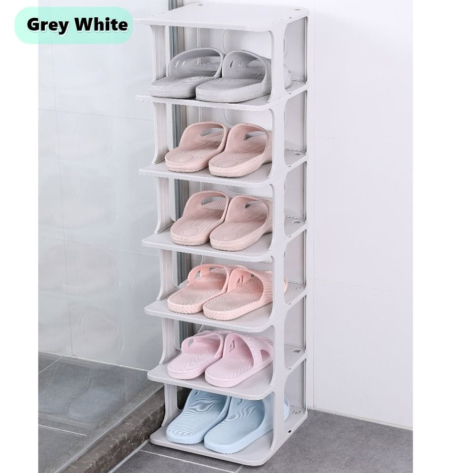 White stackable best sale shoe rack