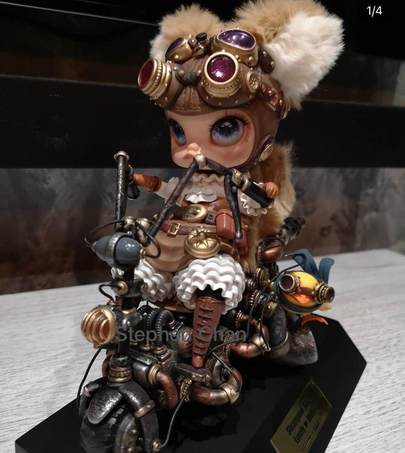 末那末匠　鎌田光司　Steampunk Motorbike Panda Metal Model Kits - Panda Warrior 3D Metal Puzzle – Mechecho.com