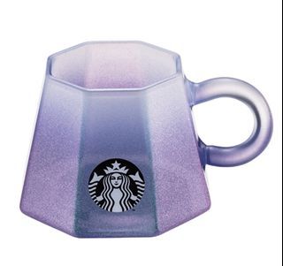 <木木·仕事部屋 Mu Mu Studio> Starbucks 星巴克 山形霧藍玻璃杯 紫 藍 水杯 馬克杯 全新