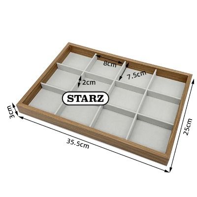 Watch organizer tray outlet