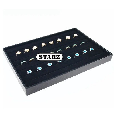 [ STARZ ] Ring Black Jewelry Display Stackable Organizer Tray, Women's ...