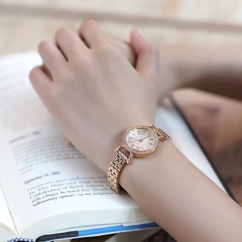 SUPER OFFER Ladies Georgia Cordell Rose ES3894 Ladies Georgia Cordell Rose Tone Stainless Steel Strap Watch