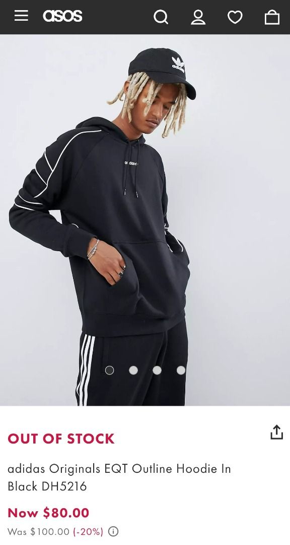 Adidas originals men's store eqt outline hoodie