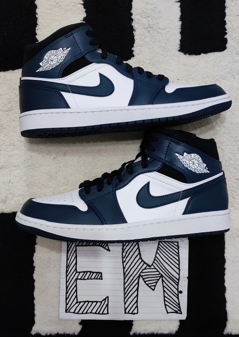 Air Jordan 1 Mid Dark Teal (Armory Navy) – SneakCenter