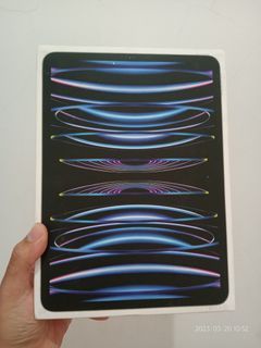 Apple Ipad Pro M2 128gb (Silver) GARANSI ON 2024 + Tempered Glass not air mini m1